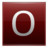 Letter O red Icon